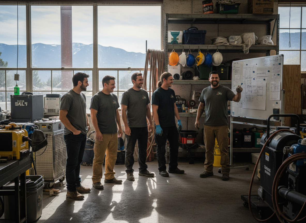 The Mold Remediation Service Twin Peaks team at work in Twin Peaks