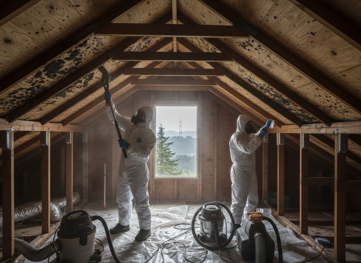 Attic mold testing and removal in Twin Peaks