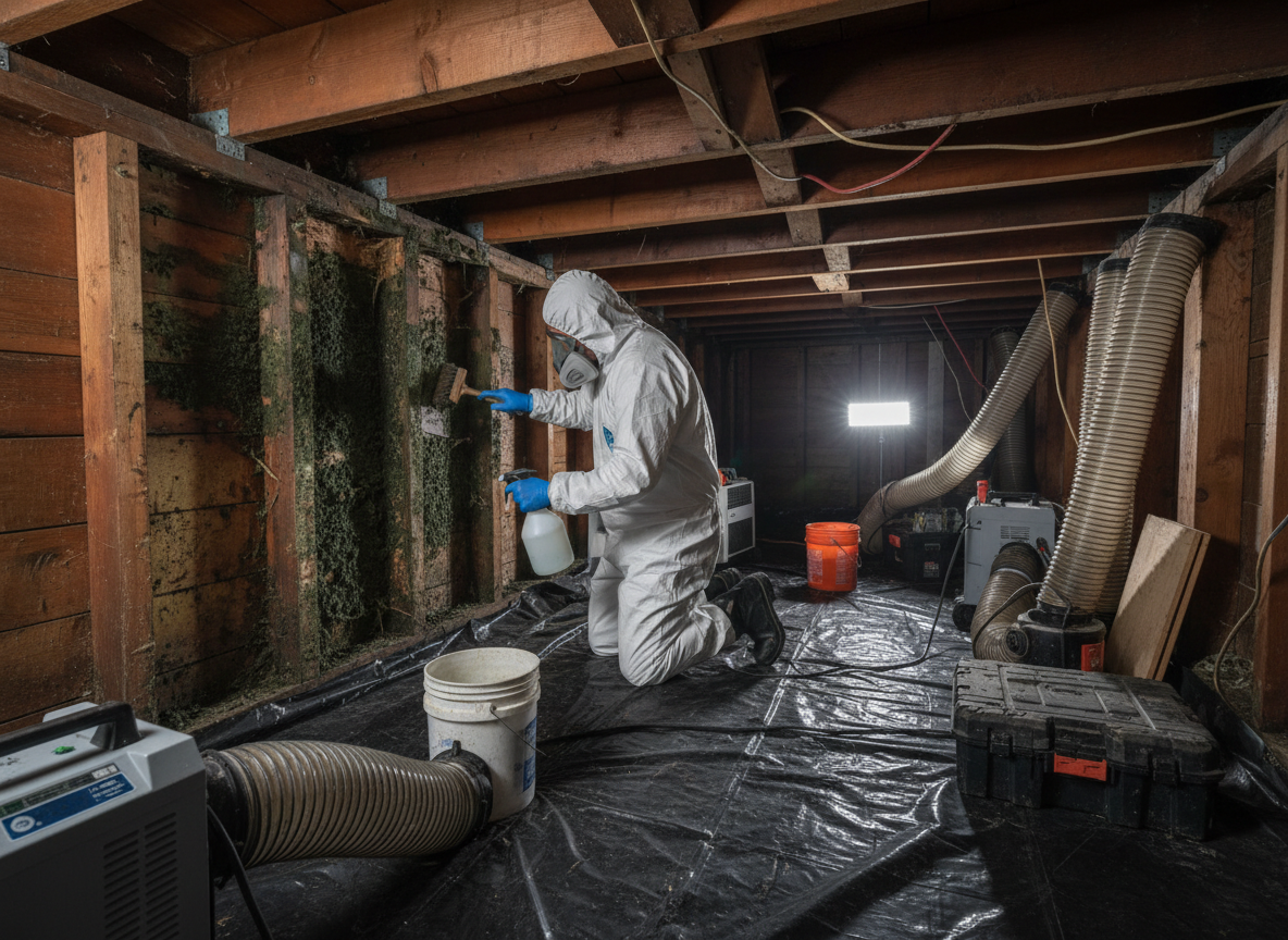 crawl space mold removal in Twin Peaks